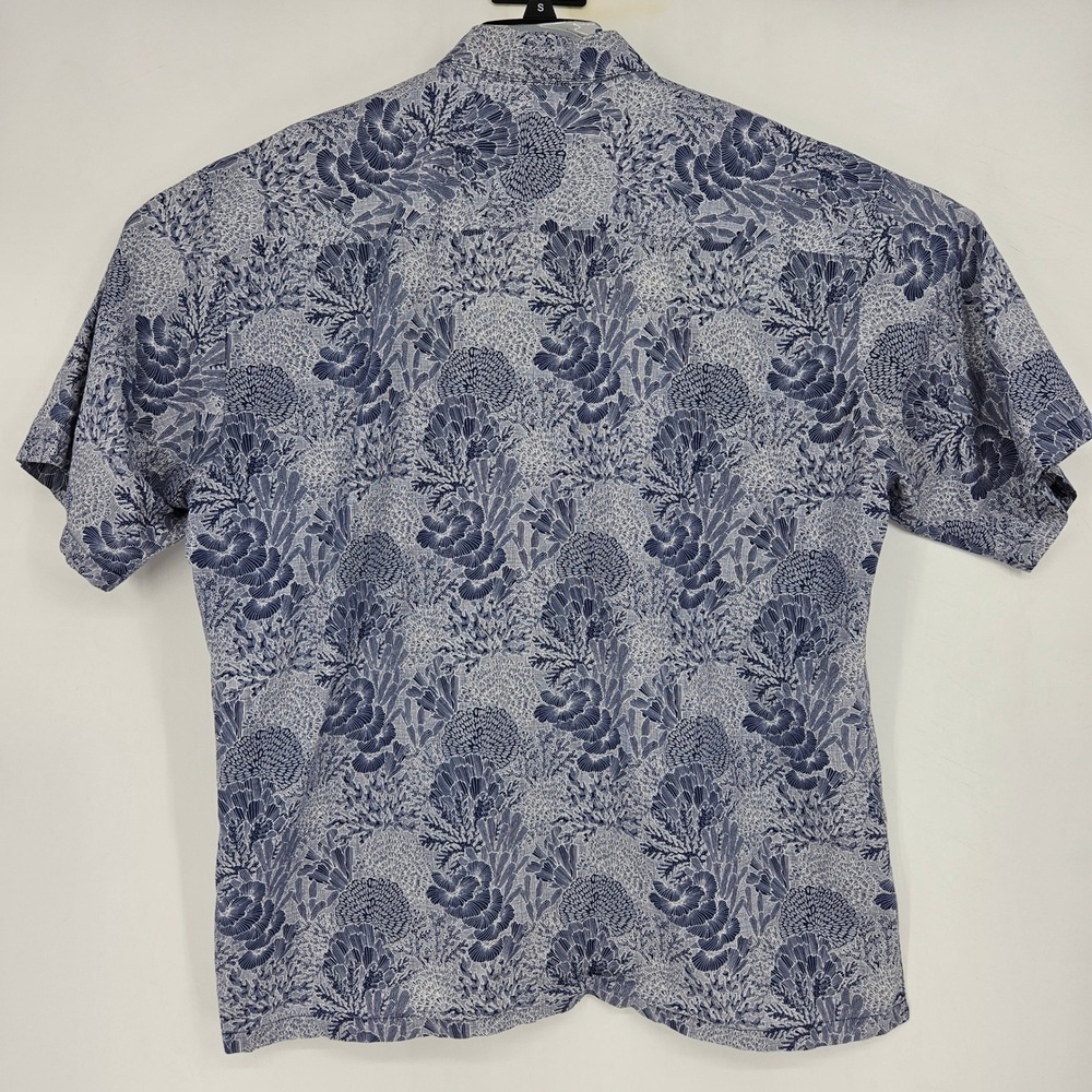 Tori Richard Shirt Mens Extra Large Button Good Reef Hawaiian Short Sleeve Blue - Picture 3 of 9
